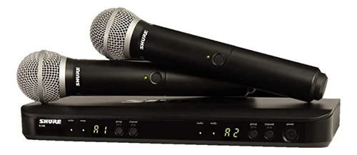 Microfone Shure Blx288br Pg58-j10 S/ Fio Duplo Dois Bastoes