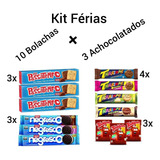 Kit 10 Bolachas E 3 Achocolatados/kit Férias               