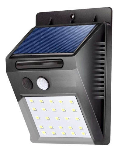 Panel Reflector Solar 30 Led Sensor Movimiento Ip65 Negro