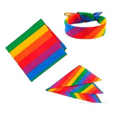 Pack 12 Unid Bandana Pañoleta 53x53 Cm Arcoiris