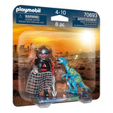 Playmobil Muñeco Duopack Velociraptor Y Saqueador