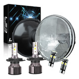 Faros Clásicos Abovedados De 7  Conversión Led H4