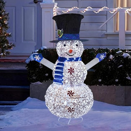 Muñeco De Nieve Para Exteriores Decoracion De Navidad Plegab