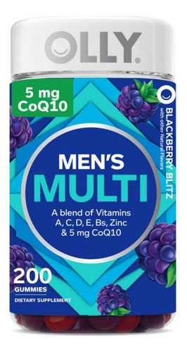 Olly Hombres Multivitaminico. 200 Gomitas Mora