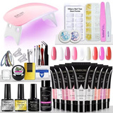 Polygel Kit 6w Lámpara Led Para Juego De Extensión De Uñas