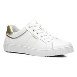 Tenis Pegada Feminino Em Couro Branco 219018-02