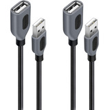 Cable De Extensión Usb 1 8m 2 Pack De 6 Pies Usb 2 0 T...