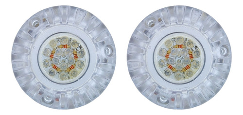 Par Luminária Náutica Subaquática Led 12v Lancha Piscina 