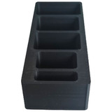 Organizador Porta Control Remoto Escritorio Negro Semi Mate