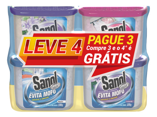 Evita Mofo Sec Lev 4 Pague 3 Sanol 4x100g