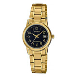 Relógio Feminino Casio Ltp-v002g 1bu Dourado Analógico