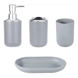 Set Accesorios De Baño 4pzs Portacepillos Jabonera