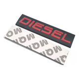 Emblema Diesel Metálico Negro Y Rojo Camioneta Pick Up Car