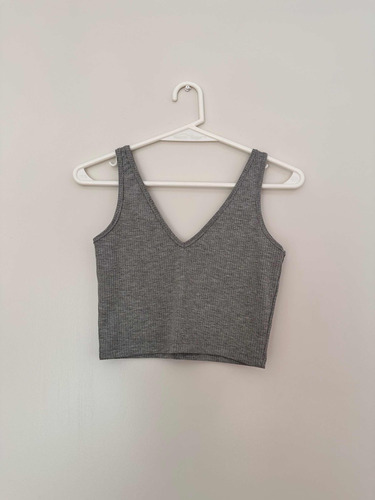 Musculosa Crop Gris Morley Mujer Talle Único