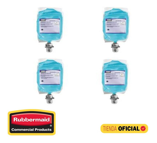 4 Repuestos De Jabón De Espuma Para Manos Rubbermaid 1100ml