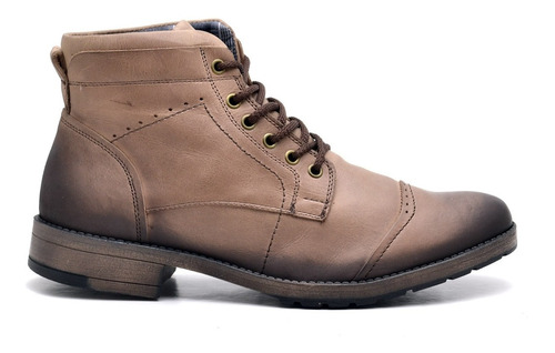 Bota Masculina Couro Legitimo Coturno Adventure Motoqueiro