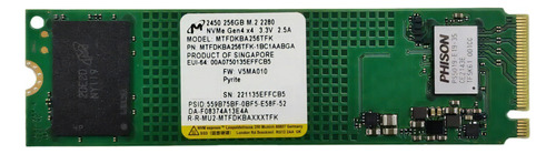 Disco Sólido Ssd Micron 2450 256gb Nvme Pcie M.2 2280 Oem C