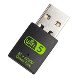 Adaptador Para Pc Receptor Usb 600 Mb, 5 G, Wifi + Bluetooth