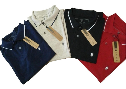 Kit 4 Camisetas Polo Plus Size - Do G1 Ao G6 - Frete Grátis