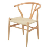 Silla Comedor Elena Cuerda Beige Patas Madera 