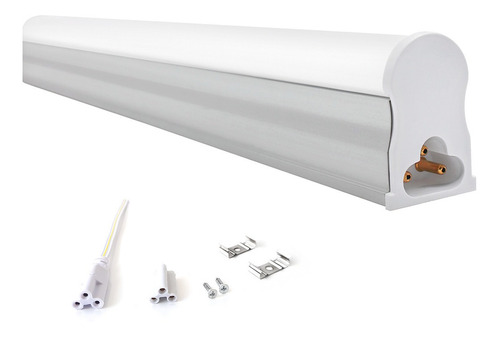 Led Tubular T5 60cm 10w C/calha Acoplada Completa Luz Neutro