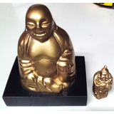 Budas Chines Fortuna Riqueza Metal Amarelo