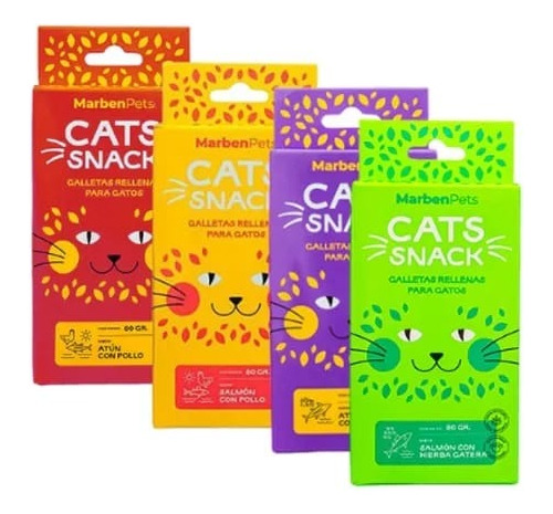 Snack Cats Galletas Rellenas Para Gatos Pack X4