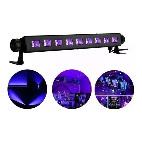 Barra Ultravioleta Luz Led Uv Para Fiestas Fluor 9x3w/wt-27