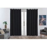 Cortina 2,80x2,30 Blecaute Pvc 100% Blackout Corta Luz Sala Cor Preto