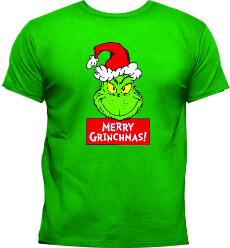 Camisetas Navideñas El Grinch Navidad Adultos Y  Niños