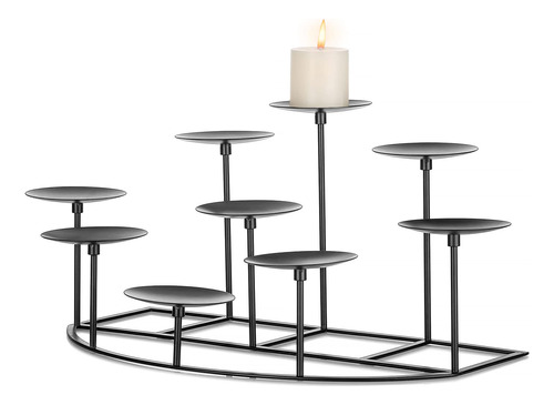 Romadedi Portavelas De Chimenea, 9 Candelabros, Para Velas D