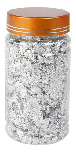 1 Pote Folha De Flocos Papel Alumínio Glitter Para Unhas