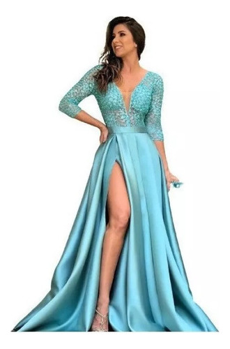 Vestido De Noche Elegante De Encaje Para Dama De Honor