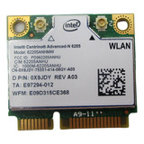 Tarjeta Wifi Intel Centrino Advanced-n 6205  0x9jdy