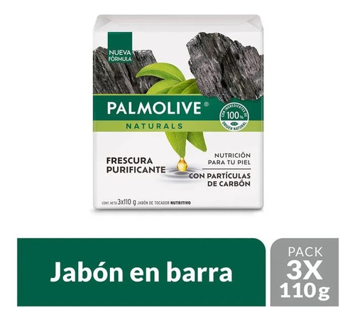 Jabón Palmolive Carbón 3x110g