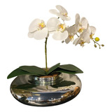 Arranjo Grande Centro De Mesa Orquídea Artificial Espelhado