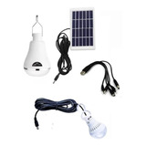 Doble Ampolleta Solar Camping Emergencia Luz Led Usb 10 Watt