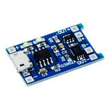 Tp4056 Placa De Carregamento Micro Usb Bateria  Lítio 1a 5v 