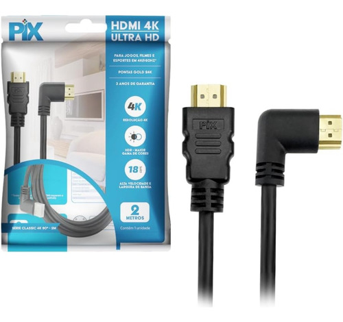 Cabo Hdmi 2.0 4k 3d Ultrahd 19 Pinos Chip 2 Metros 018-3322