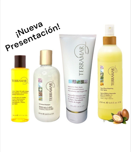 Set Capilar Terramar Óleo + Máscarilla + Shampoo + Spray 