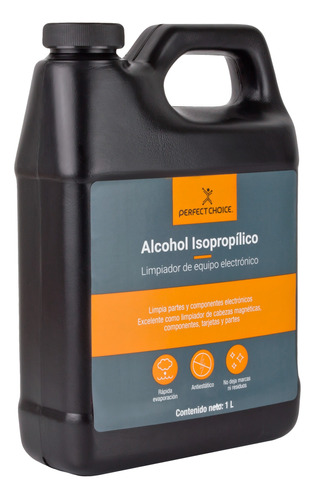 Alcohol Isopropílico Perfect Choice Pc-034094 Botella De 1 Litro Para Limpieza Interna Equipo De Cómputo Y Electrónica