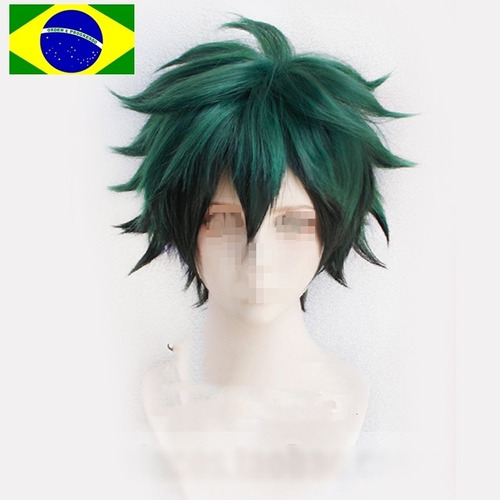 Deku Boku No Hero Academia Peruca Cosplay A Pronta Entrega!