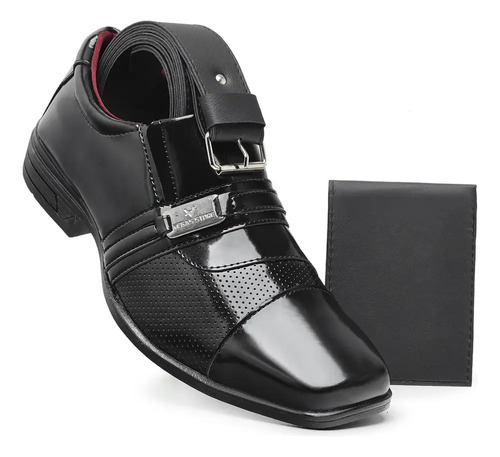 Kit Sapato Masculino Social Carteira E Cinto | MercadoLivre