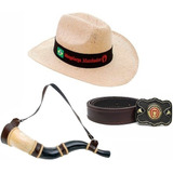 Kit Cinto Infantil + Chapéu Mangalarga + Berrante Cowboy