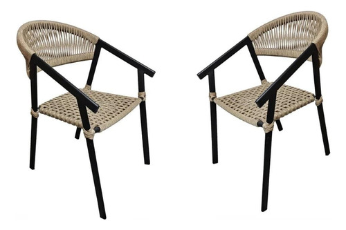 Kit 2un Cadeira  Aluminio Trico Nautico - Casa Deck Piscina