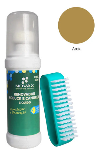 Renovador Nobuck Camurça Novax Hidrata Restaura 80ml+ Escova