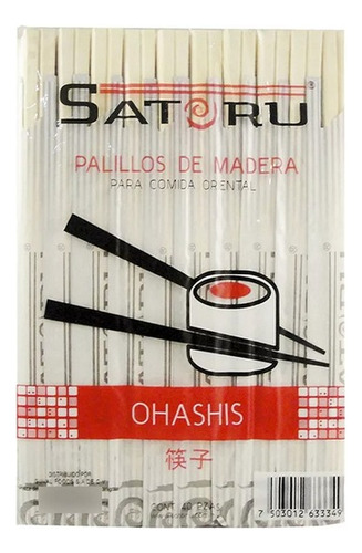 Palillos De Madera Bambu Sushi Satoru 4 /40 Pzs