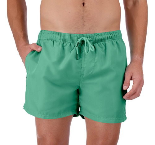 Short De Baño Malla Lisa Para Hombre Traje Secado Rápido