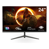 Monitor Gamer Curvo 24  1920x1080 Hd Negro Para Computadora