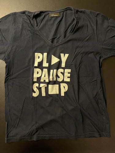 Remera Zara Play Pause Stop - Remato!